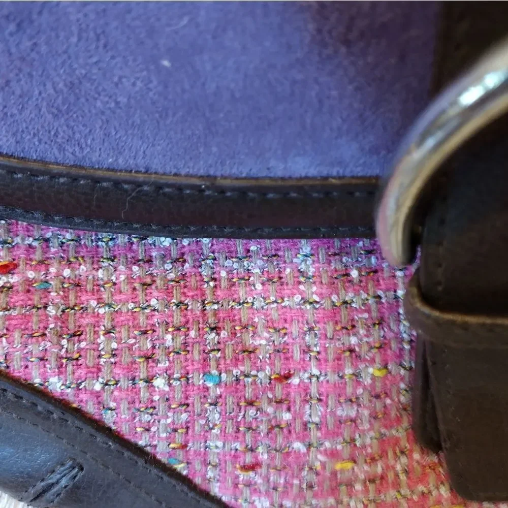 Unbranded leather and woven handbag